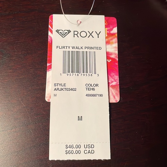 Roxy Flirty Walk Printed Ruched Crop Top - Picture 6 of 6